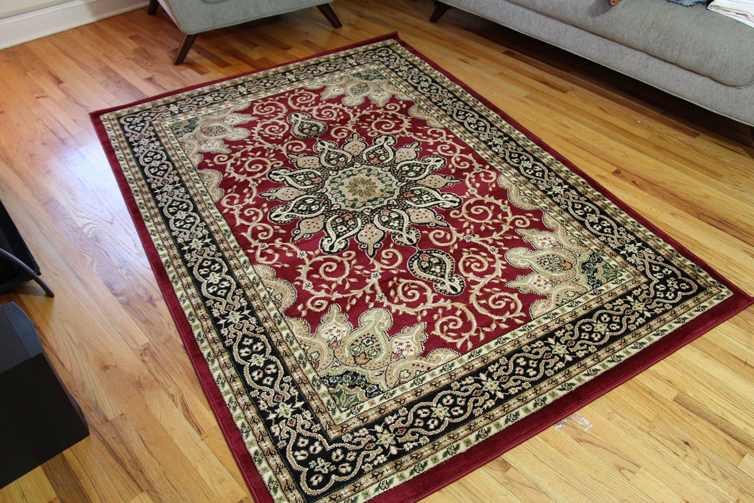 burgundy 5x7 area rug